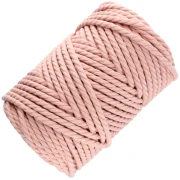 Nude - Cotton macramé cord spool 5 mm - Nude x50m Cotton macramé cord spool 5 mm - Nude x50m