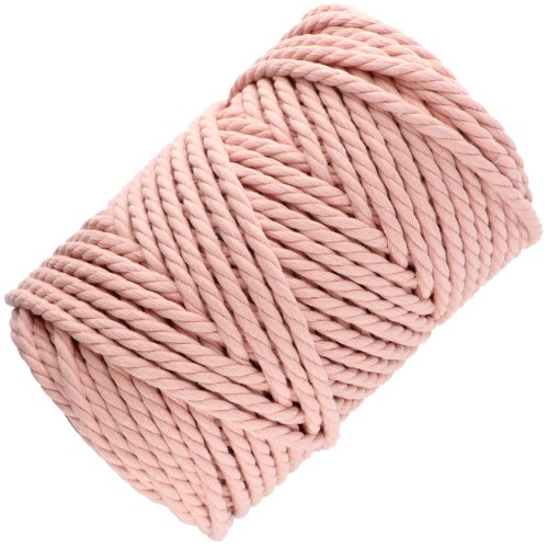 Cotton macramé cord spool 5 mm - Nude x50m
