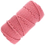 Cotton macramé cord spool 5 mm - Old Pink x50m