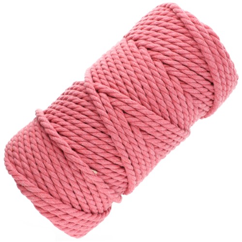 Cotton macramé cord spool 5 mm - Old Pink x50m