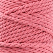 Cotton macramé cord spool 5 mm - Old Pink x50m
