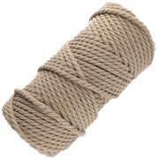 5 mm macramé cotton cord spool - Sand x50m|raw }}
