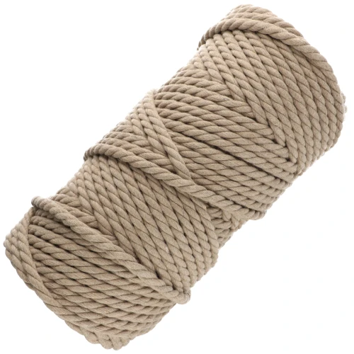 5 mm macramé cotton cord spool - Sand x50m