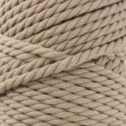 5 mm macramé cotton cord spool - Sand x50m