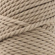 5 mm macramé cotton cord spool - Sand x50m