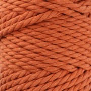 Cotton macramé cord spool 5 mm - Terracotta x50m