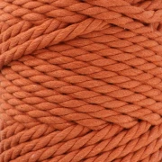 Cotton macramé cord spool 5 mm - Terracotta x50m