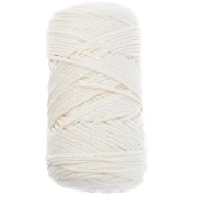 Bobine de cordon en coton pour macramé Cotton Air Glitter 1 mm - Crème x90m