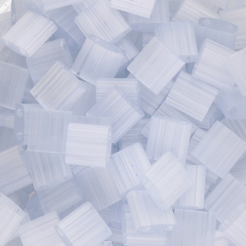 Miyuki Tila Beads 5x5x1.9 mm TL-2596 - Silk Pale Light Grey x10g