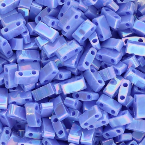 Miyuki Half Tila Beads 5x2.3x1.9mm HTL-483 - Opaque Periwinkle AB x10g