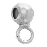 Bead stopper charm attachment 3 mm with 0.5 mm hole - Silver x10
