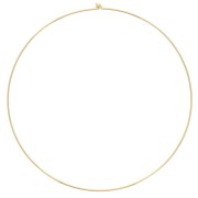 1.5 mm rigid choker with ball clasp - Gold x15cm