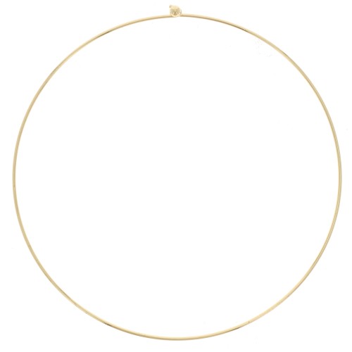 1.5 mm rigid choker with ball clasp - Gold x15cm