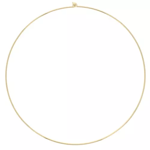 1.5 mm rigid choker with ball clasp - Gold x15cm