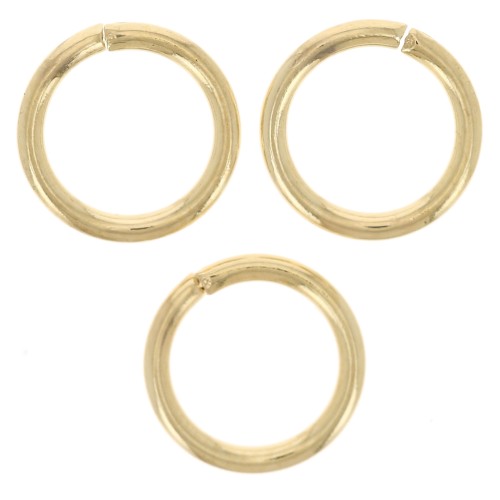 Open rings 8x1 mm - Gold x50