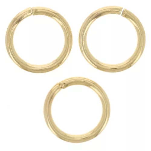 Open rings 8x1 mm - Gold x50