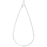 Drop earring holders 52x25 mm Silver x2