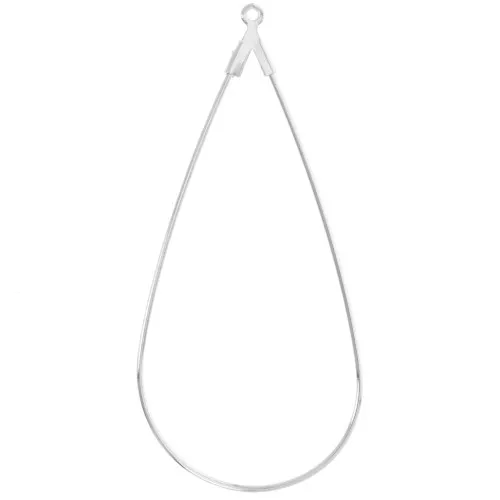Drop earring holders 52x25 mm Silver x2