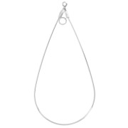 Drop earring holders 58x28 mm with hoop - Silver x2|raw }}