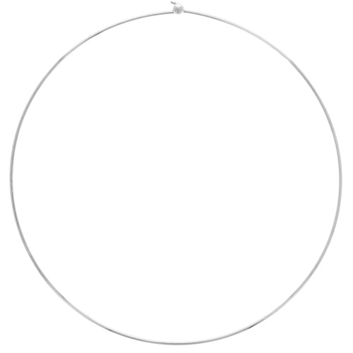 1.6 mm rigid choker with ball clasp - Silver x15cm