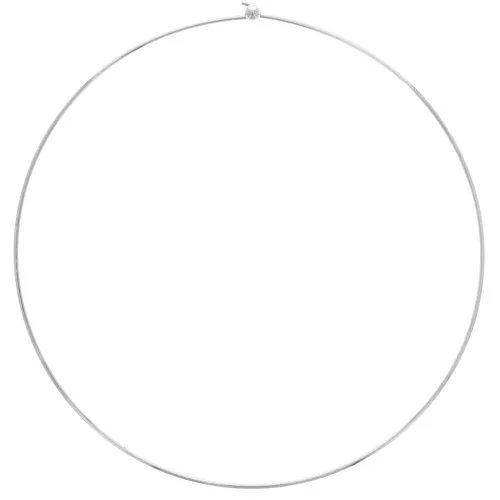 1.6 mm rigid choker with ball clasp - Silver x15cm