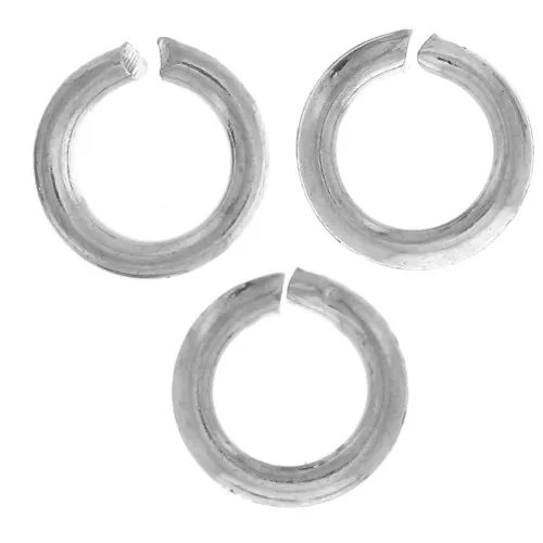 Open rings 4x0.7 mm - Silver x50