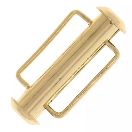 Sliding clasp for weaving beads 21.5 mm - Gold x1
