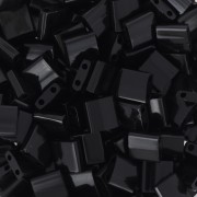 Miyuki Tila Beads 5x5x1.9 mm TL-401 - Black, 100 g