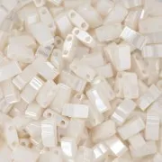 Miyuki Half Tila Beads 5x2.3x1.9mm HTL592 Antique Ivory Pearl Ceylon 100g packet