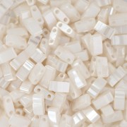 Miyuki Half Tila Beads 5x2.3x1.9mm HTL592 Antique Ivory Pearl Ceylon x100g