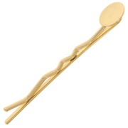 Hair clip to decorate 55 mm for 10 mm cabochon - Gold x1|raw }}