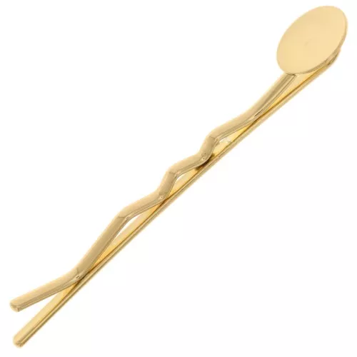 Hair clip to decorate 55 mm for 10 mm cabochon - Gold x1