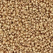 Miyuki 15/0 Seed beads 193 - 24K Light Gold-Plated x 50g