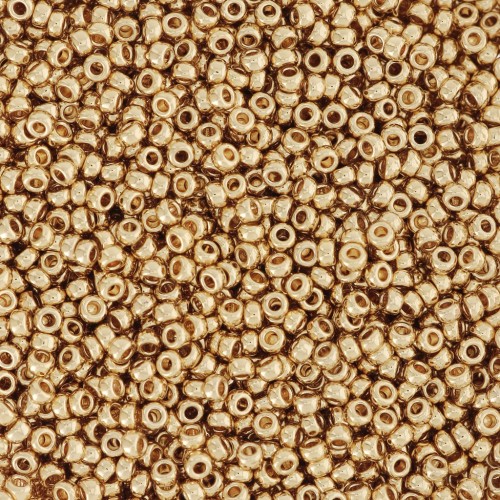 Miyuki 15/0 Seed beads 193 - 24K Light Gold-Plated x 50g