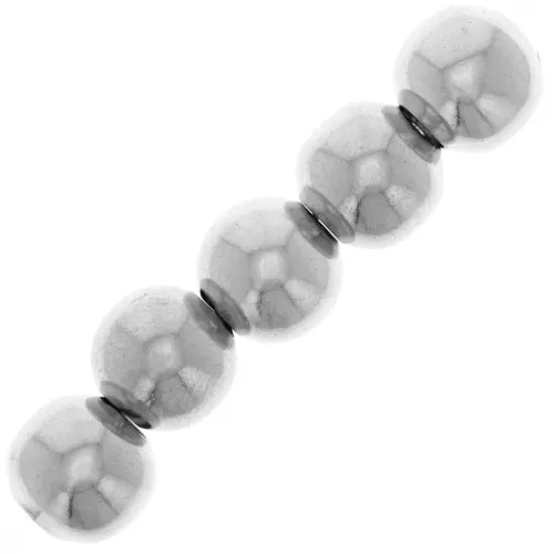 8 mm round beads for DIY costume jewelry - Silver x20