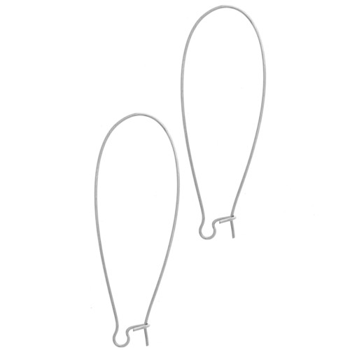 47 mm sleeper hook earrings - 304 stainless steel x2