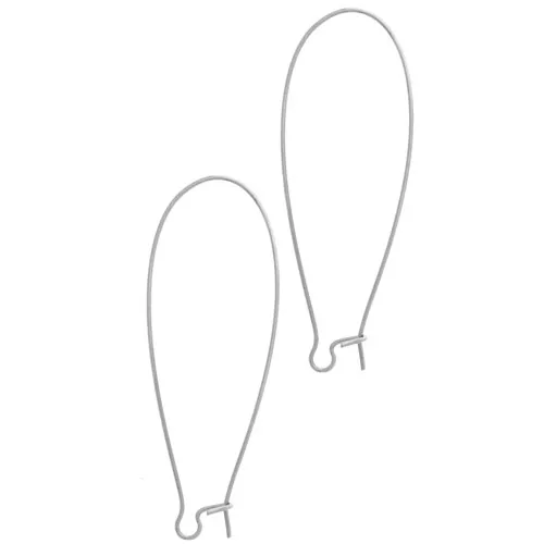 47 mm sleeper hook earrings - 304 stainless steel x2