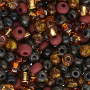 Preciosa Seed Beads 6/0 4 mm - Picasso Brown Mix x20g