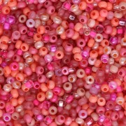 Preciosa Seed Beads 11/0 2 mm - Pink Mix - Salmon x20g