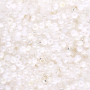 Preciosa Seed Beads 11/0 2 mm - White & Clear Mix - 20 g