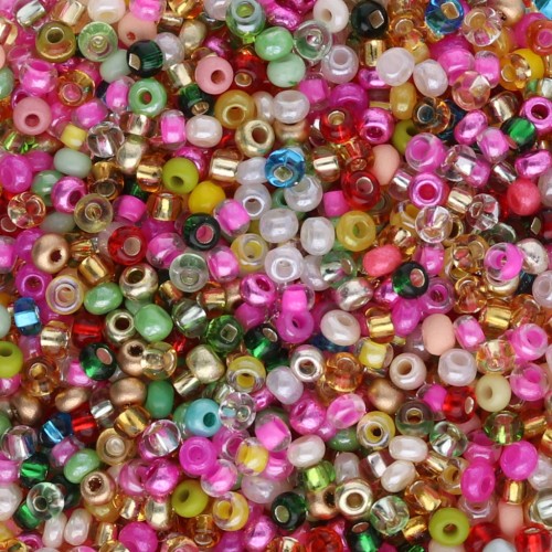 Preciosa Seed Beads 11/0 2 mm - Multicolor Mix - Gold x 20 g