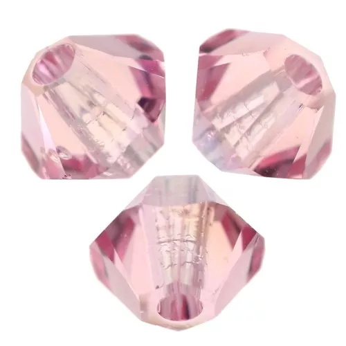 PureCrystal bicones 5328 3 mm - Light Rose Moonlight x50