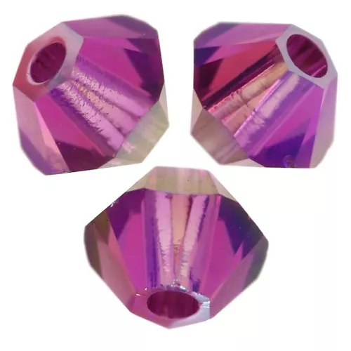 PureCrystal bicones 5328 3 mm - Fuchsia Shimmer 2X x50