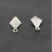 Sterling Silver 925 diamond charms 12x5.6mm x4