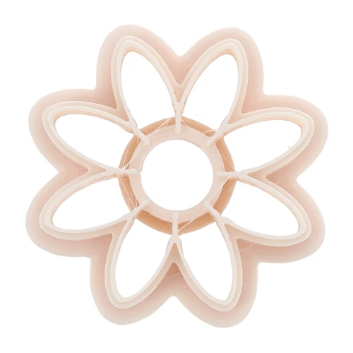 30 mm biodegradable polymer sunflower cookie cutter - Beige x1