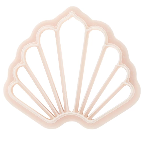 Shell cutter 35x40 mm in biodegradable polymer - Beige x1