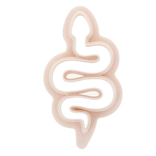 Snake cookie cutter 40x20.5 mm in biodegradable polymer - Beige x1