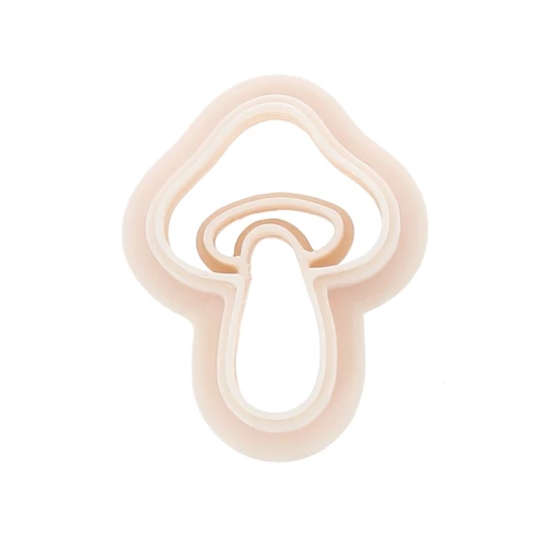 Mini mushroom cookie cutter 19x14 mm in biodegradable polymer - Beige x1