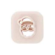 Mini Santa Claus cookie cutter 12x10 mm in biodegradable polymer - Beige x1