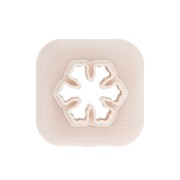 Mini snowflake cookie cutter 12x11 mm in biodegradable polymer - Beige x1|raw }}